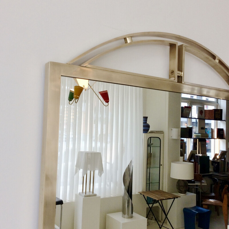 Vintage Italian mirror in brass,1970 