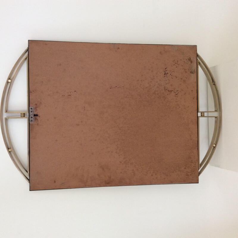 Vintage Italian mirror in brass,1970 