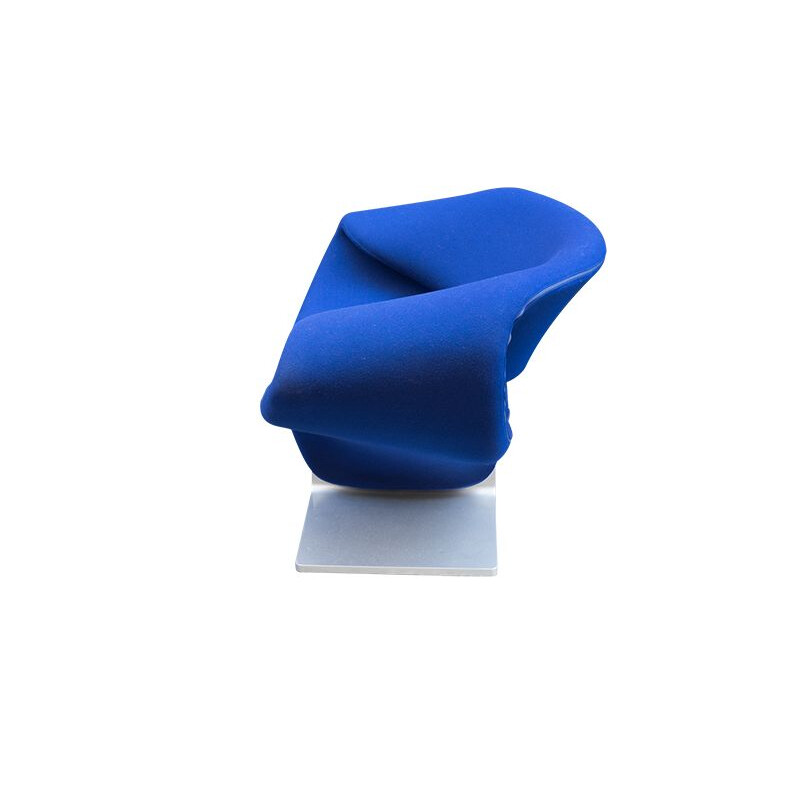 Vintage Armchair Ribbon Blue by Pierre Paulin for Artifort