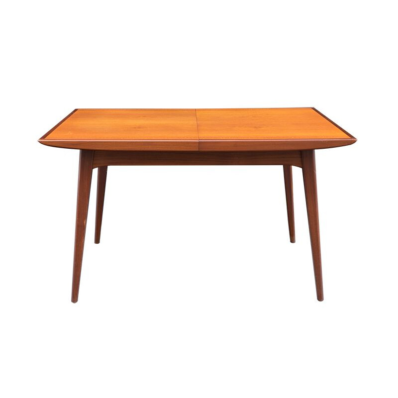 Vintage dinner table in teak extendable by Louis Van Teeffelen