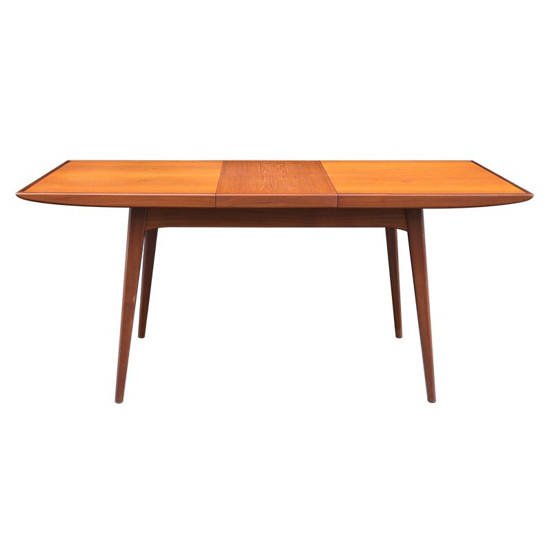 Vintage dinner table in teak extendable by Louis Van Teeffelen