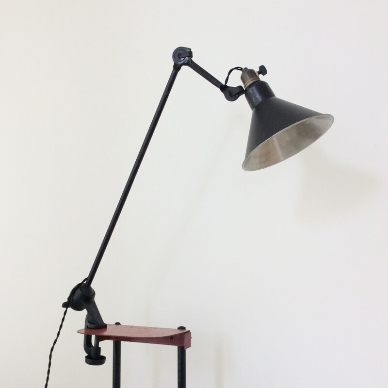 Lampe Gras noire vintage, modèle 201