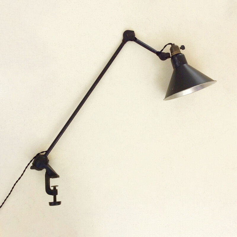 Lampe Gras noire vintage, modèle 201