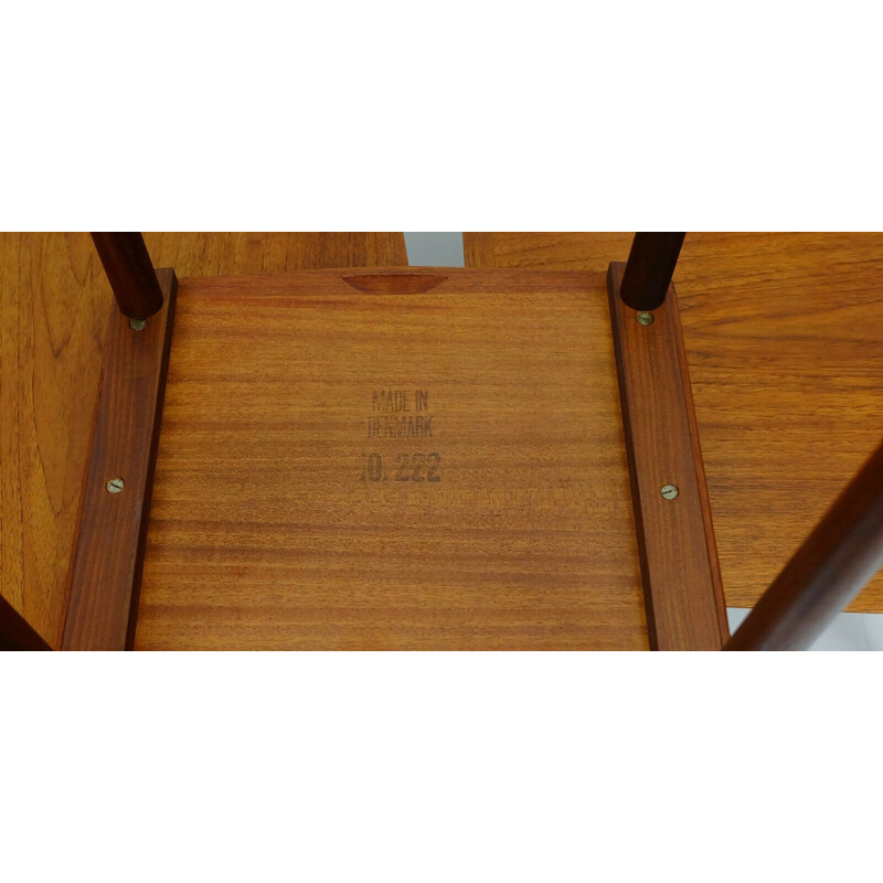 Ensemble de 3 Tables gigognes Vintage en teck, Danemark années 1960