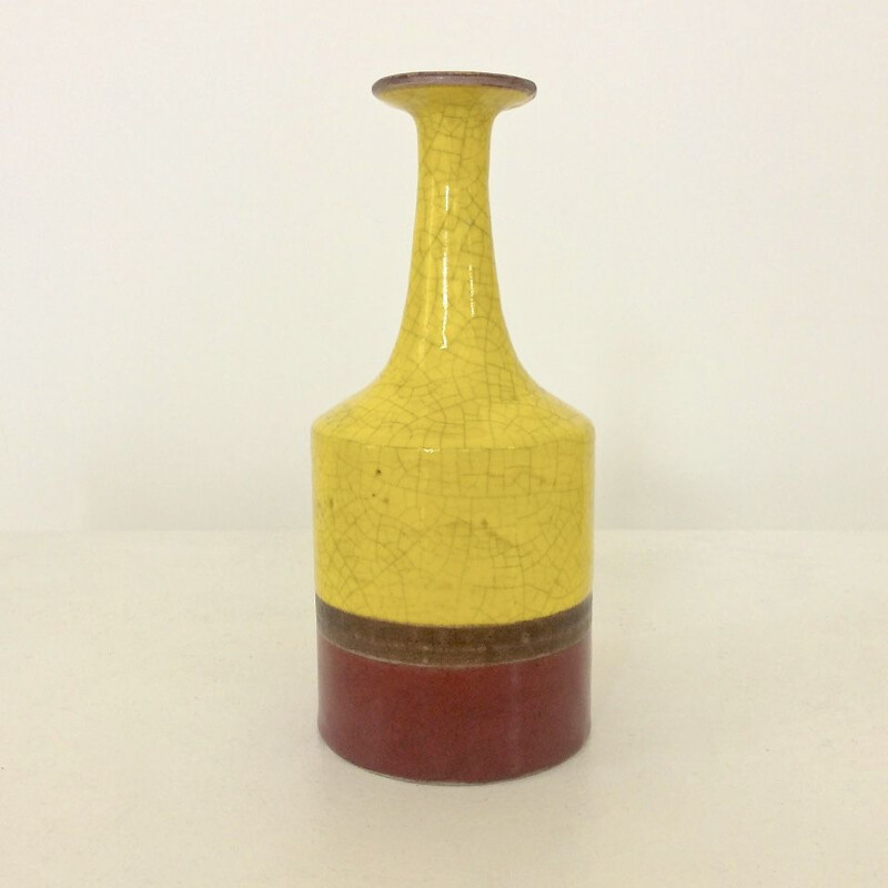 Vintage vase in ceramic by Guido Gambone, 1950s, Italy