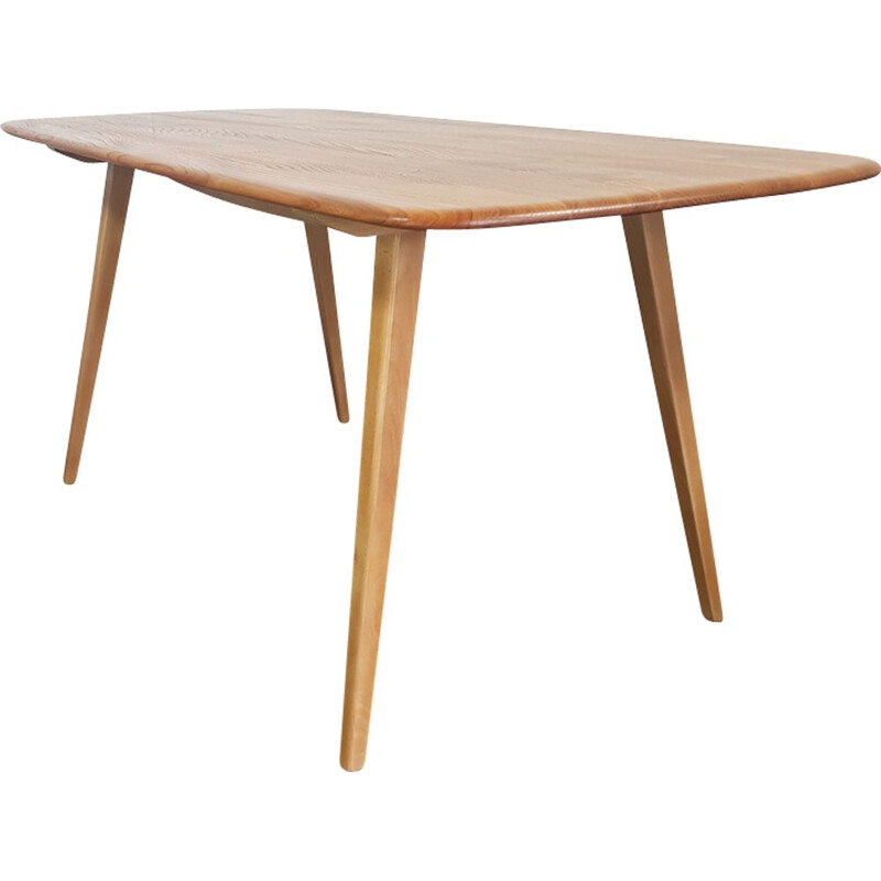 Table vintage pour Ercol en orme et hêtre 1960