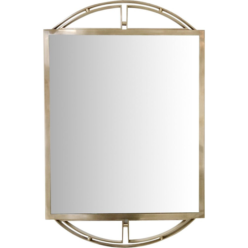 Vintage Italian mirror in brass,1970 