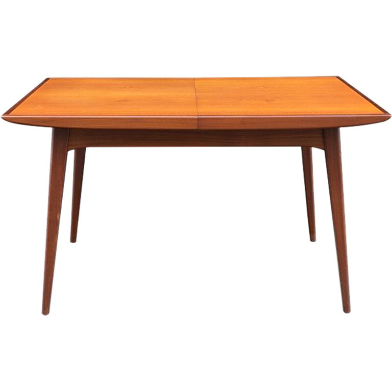 Vintage dinner table in teak extendable by Louis Van Teeffelen