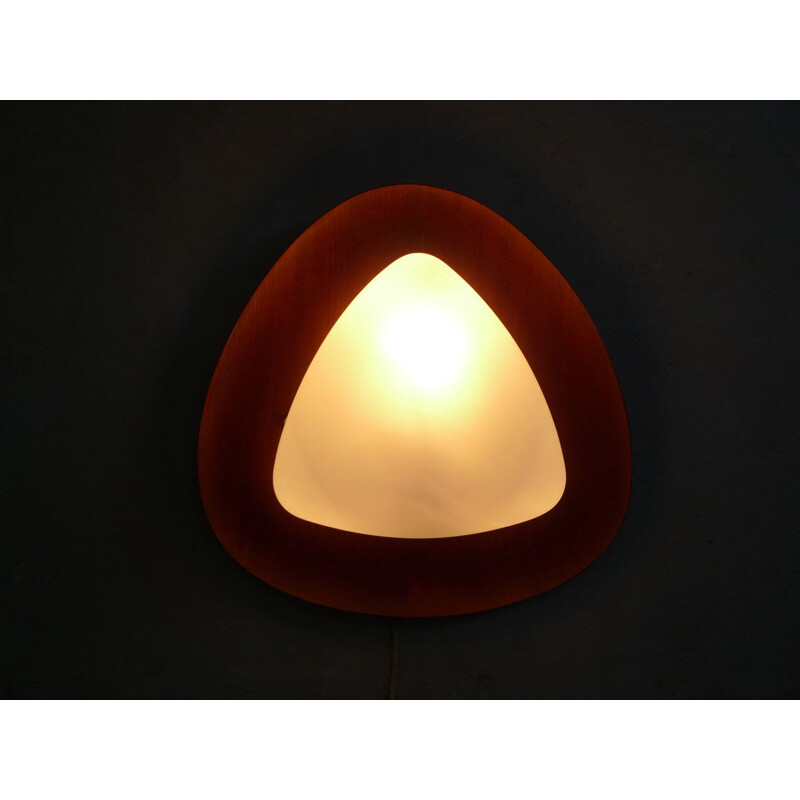 Vintage wall lamp in teak by Gioffredo Reggiani 1960s