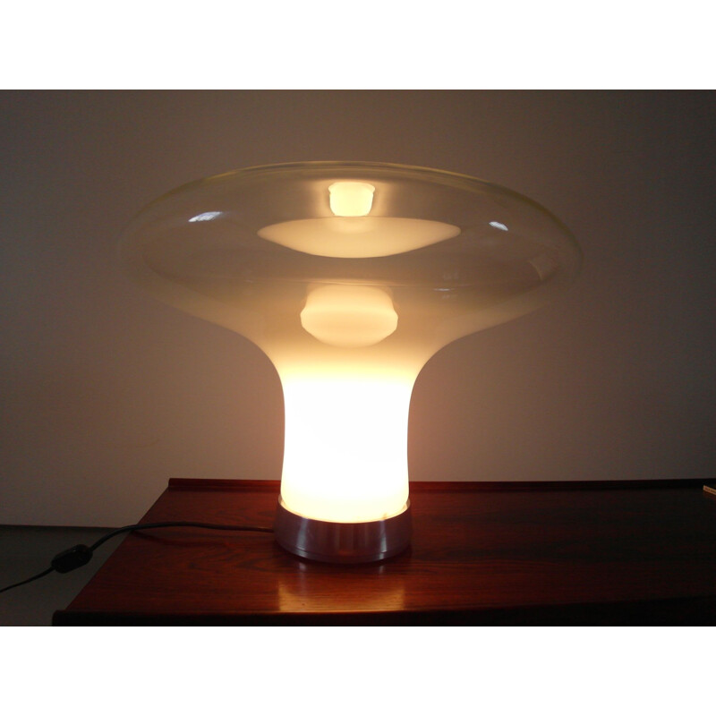 Vintage table lamp Angelo Mangiarotti Lesbo for Artemide, Italy, 1967