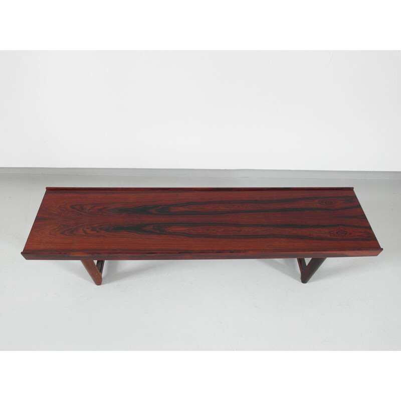 Vintage Bench in rosewood Krobo by Torbjørn Afdal for Bruksbo, Norway, 1960