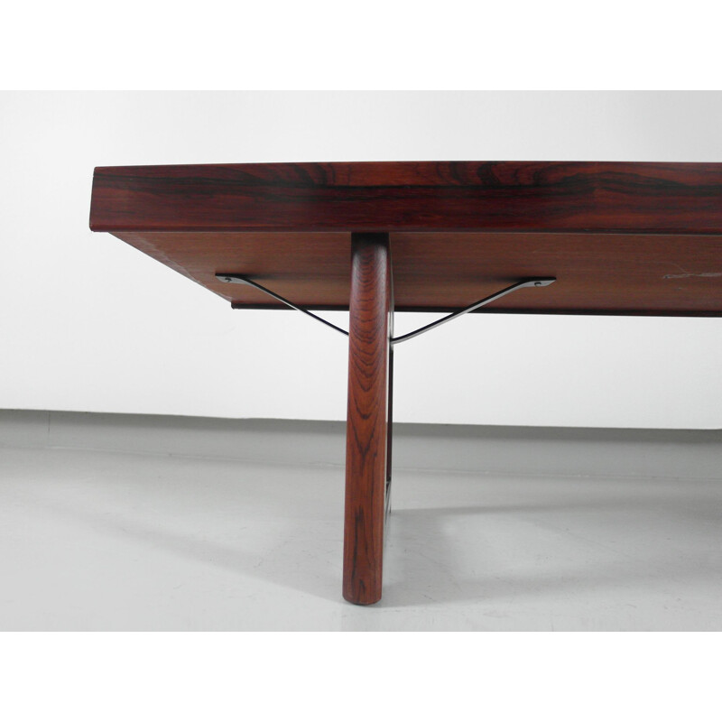 Vintage Bench in rosewood Krobo by Torbjørn Afdal for Bruksbo, Norway, 1960