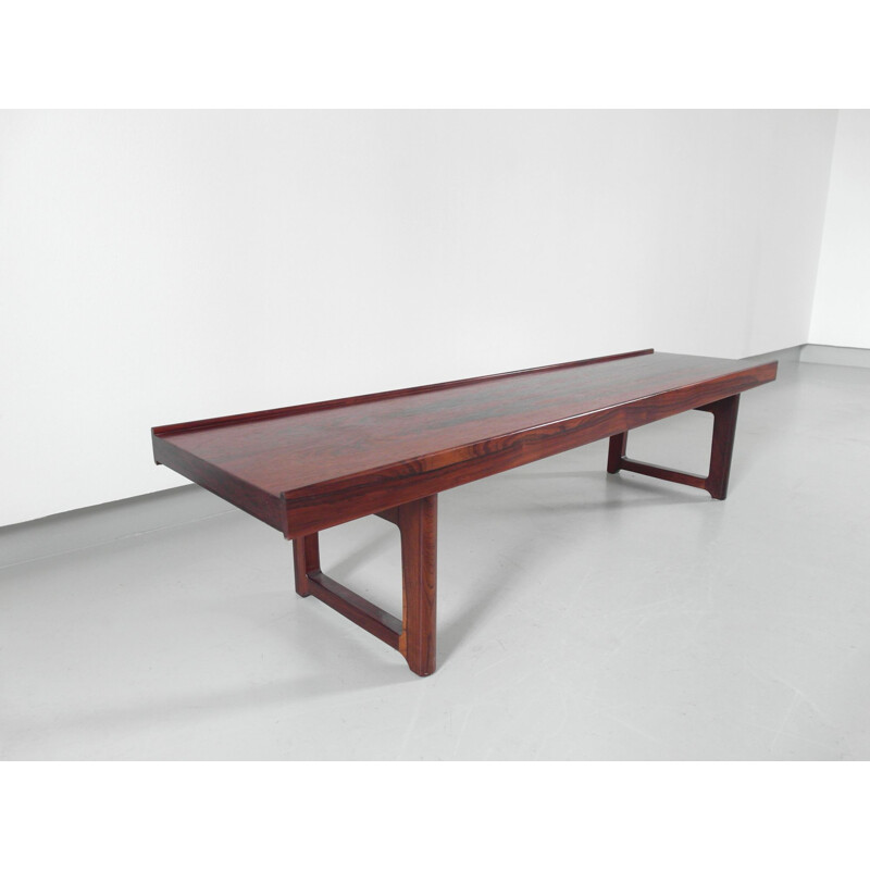 Vintage Bench in rosewood Krobo by Torbjørn Afdal for Bruksbo, Norway, 1960