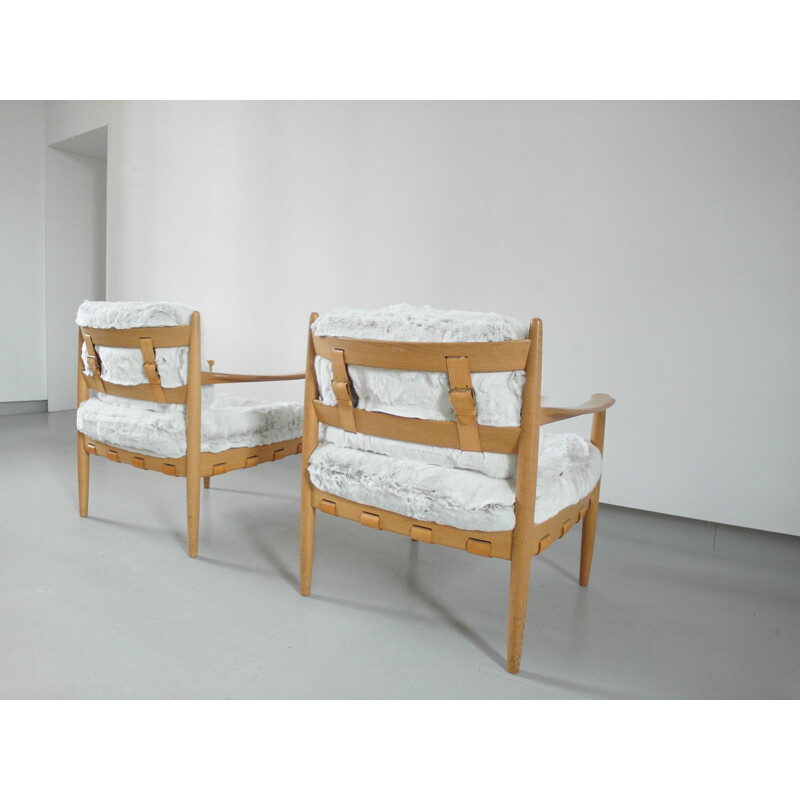 A Pair of vintage lounge chairs by Eric Merthen, Sweden 1964