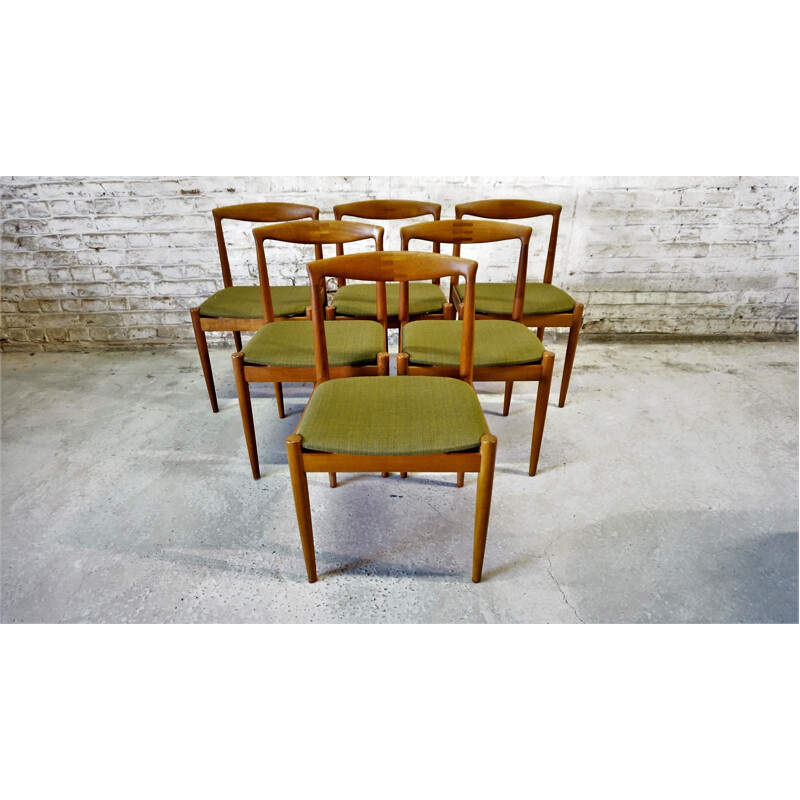 Set of 6 vintage chairs in teak Scandinavian, Arne Vodder