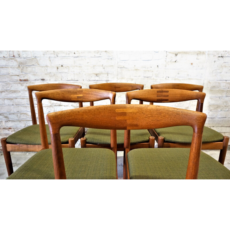 Set of 6 vintage chairs in teak Scandinavian, Arne Vodder