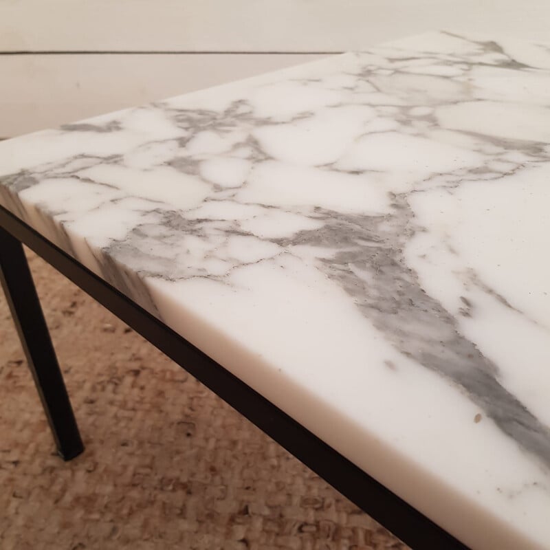 Table basse vintage carrée en marbre par Florence Knoll pour Knoll, Danemark 1960