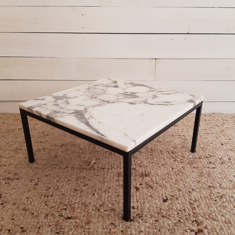 Vintage coffee table square in marble by Florence Knoll for Knoll, Denmark 1960