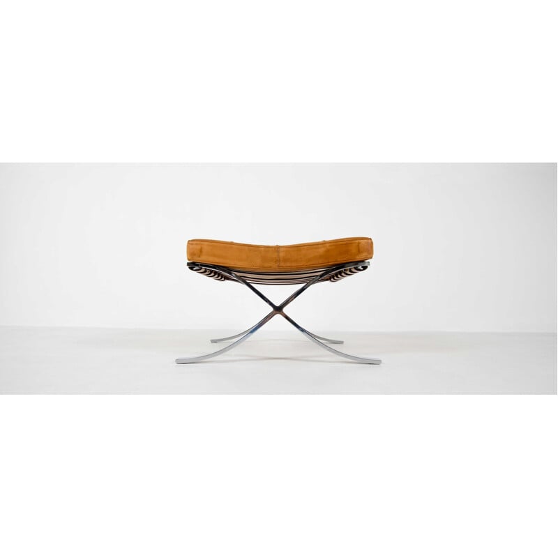 Vintage footstool Early edition Barcelona by Mies Van der Rohe for De coene Knoll International