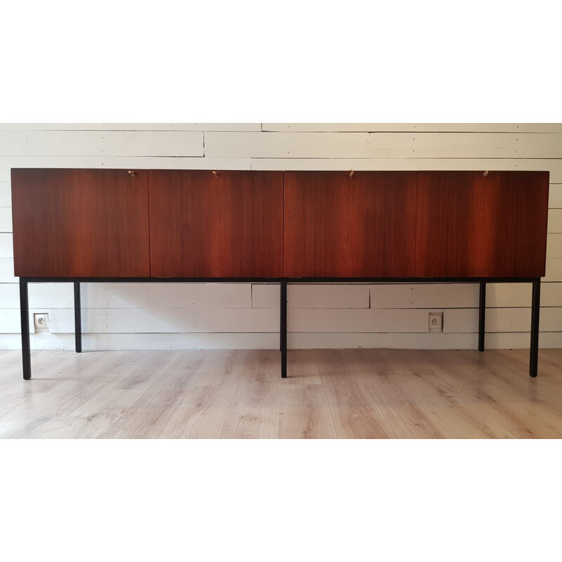 Vintage sideboard by Alain Richard in Rio rosewood, for TV, model Exportation 1950s