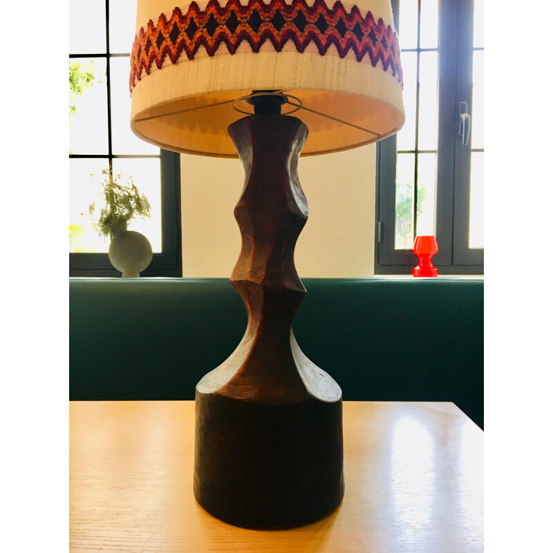 Vintage wooden table lamp