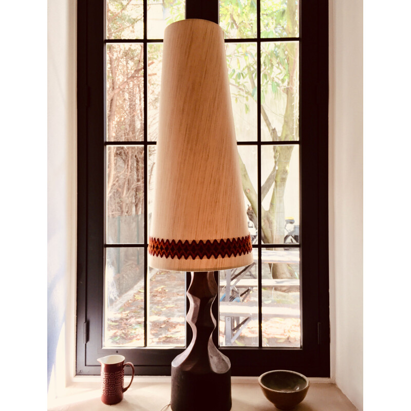 Vintage wooden table lamp