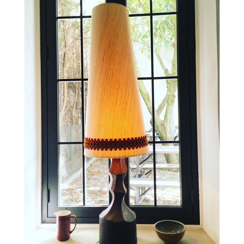 Vintage wooden table lamp