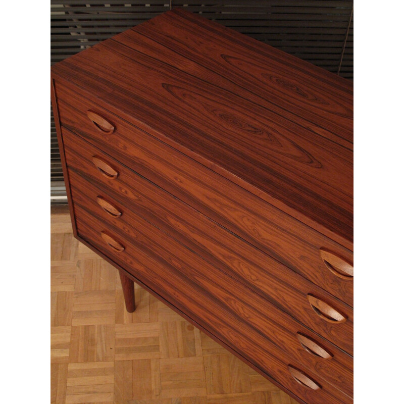 Vintage chest of drawers in rosewood by Kai Kristiansen, model 40