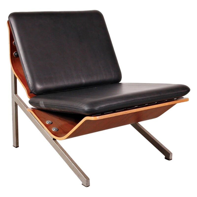 Vintage Easy Chair FM50 Leather Cornelis Zitman for Pastoe 1964