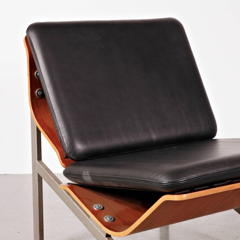 Vintage Easy Chair FM50 Leather Cornelis Zitman for Pastoe 1964