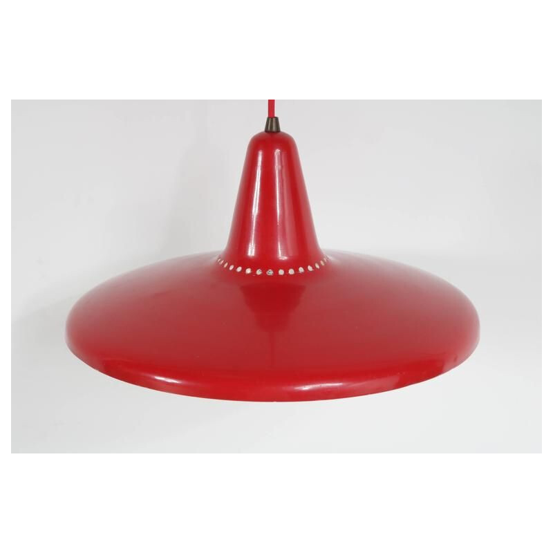 Vintage Wall Lamp Extendable Red, Italy 1950s