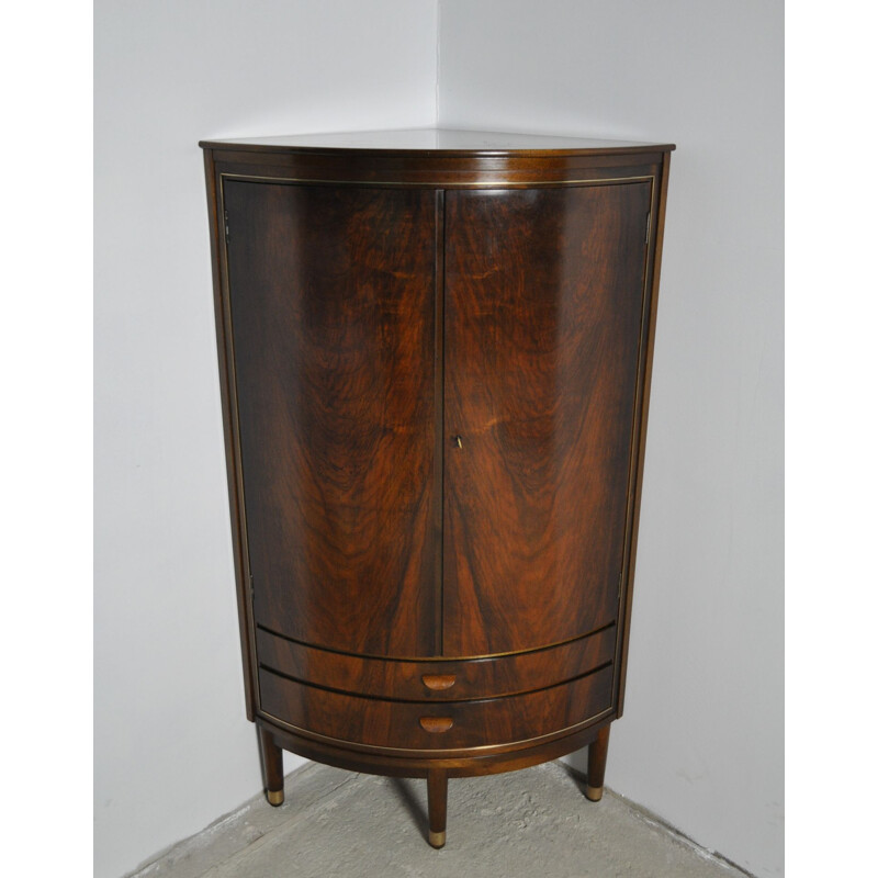 Vintage Cabinet Corner in Mahogany, Denmark 1960s