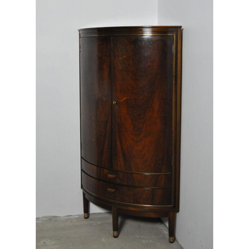 Vintage Cabinet Corner in Mahogany, Denmark 1960s