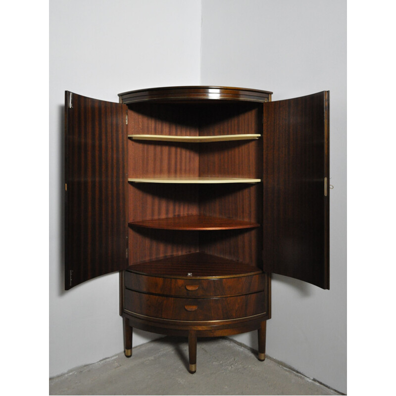 Vintage Cabinet Corner in Mahogany, Denmark 1960s