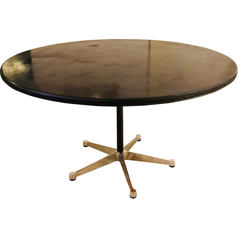 Table circulaire en bouleau par Eames pour Vitra