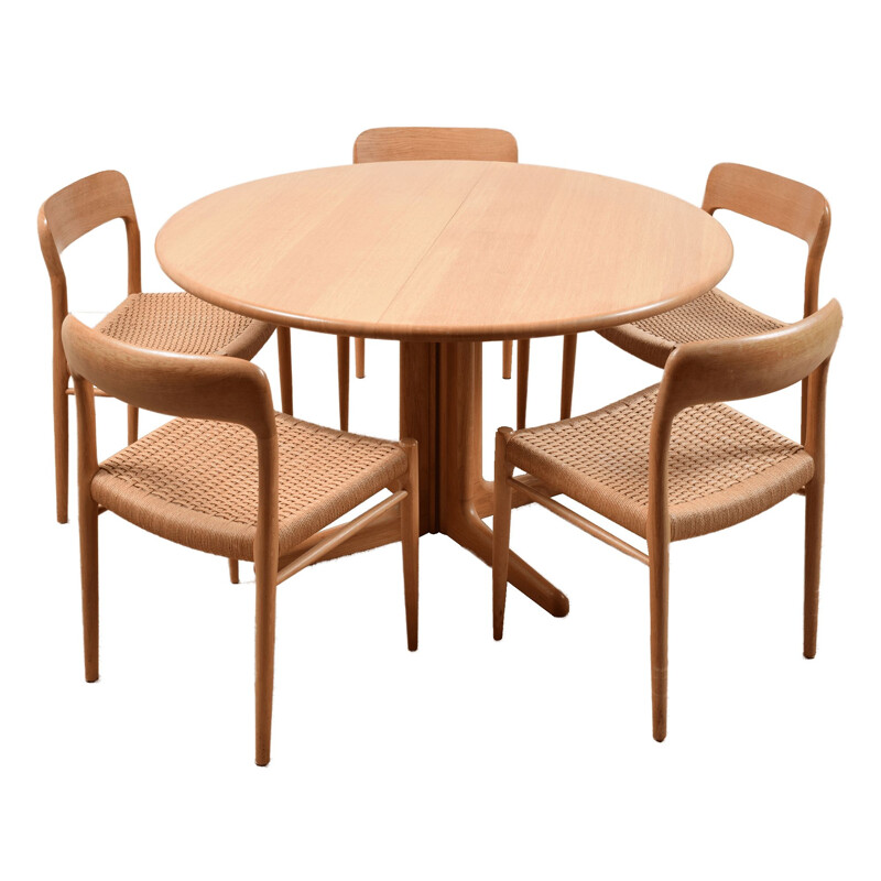 Vintage Dining table set by Niels Otto Møller 1950s