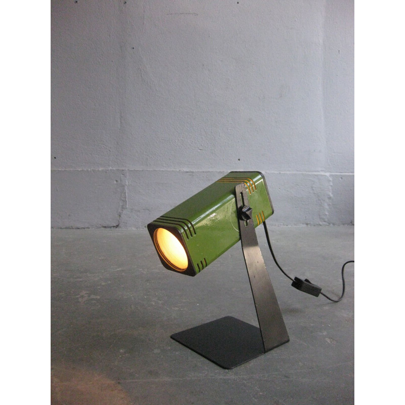 Lampe ajustable en métal vert et noir