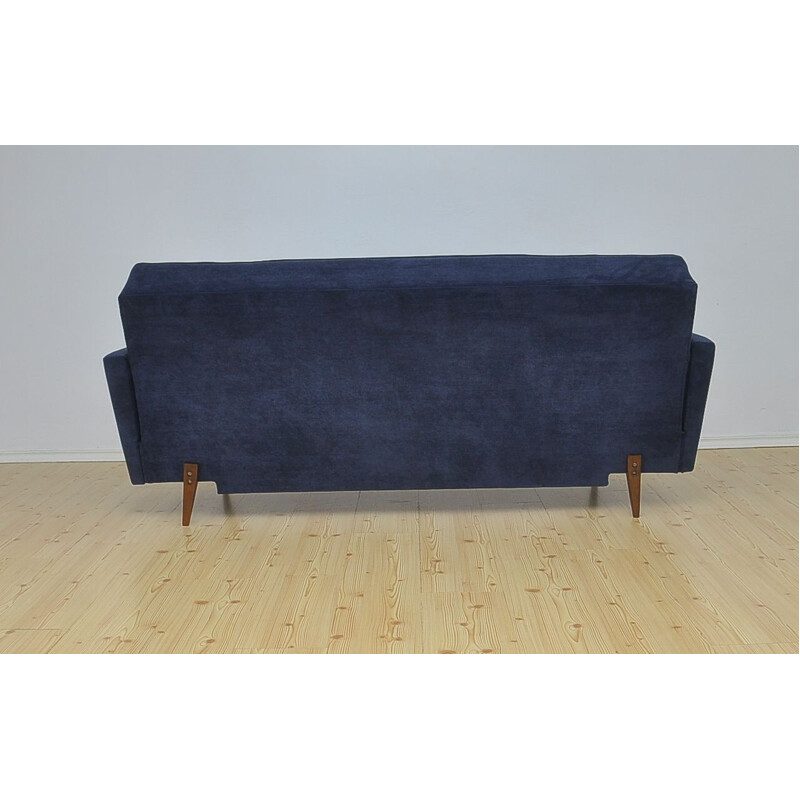 Vintage blue daybed in beechwood