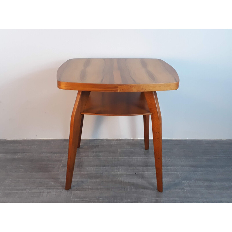 Side table in walnut by Cesky Nabytek