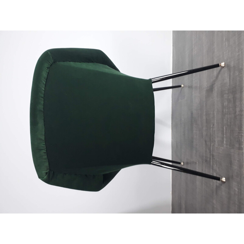 Pair of green EWA low chairs