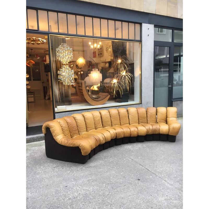 DS600 sofa in cognac leather by De Sede