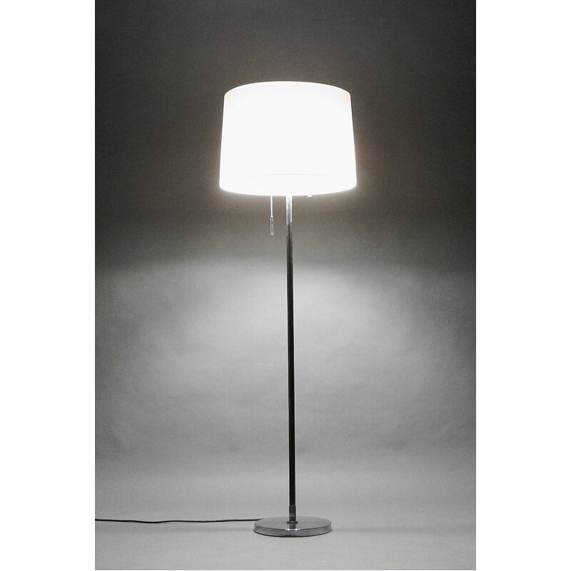 Vintage scandinavian design floor lamp in metal,1960