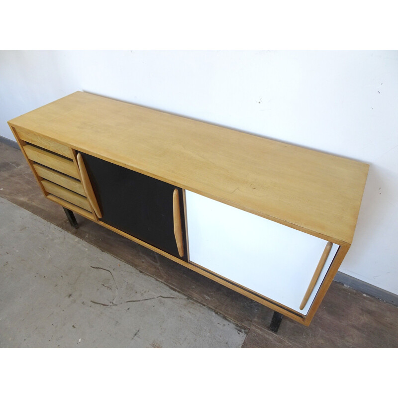 Vintage ash veneer sideboard by Charlotte Perriand,1950