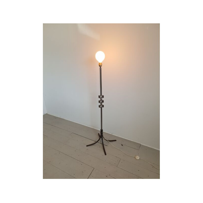 Vintage floor lamp in stainless and steel,1990