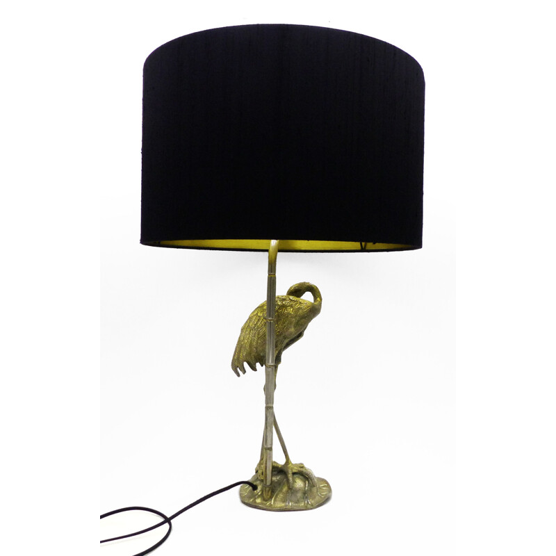 Vintage table lamp on the heron my Maison Baguès,1970