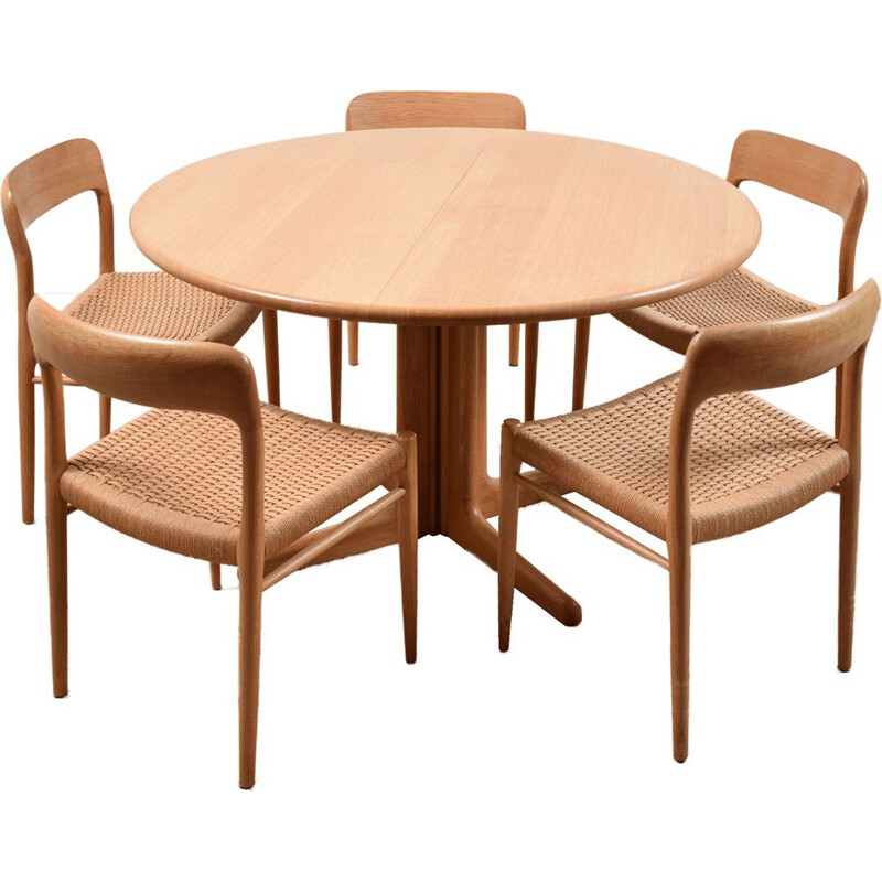 Vintage Dining table set by Niels Otto Møller 1950s