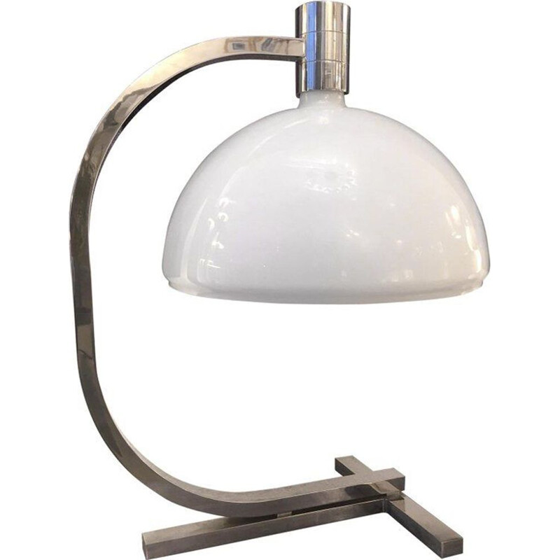 Lampe vintage italienne Amas de Albini Helg et Piva en verre et acier