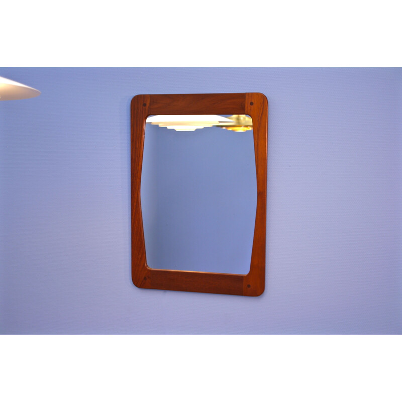 Vintage danish mirror in teak 1960s