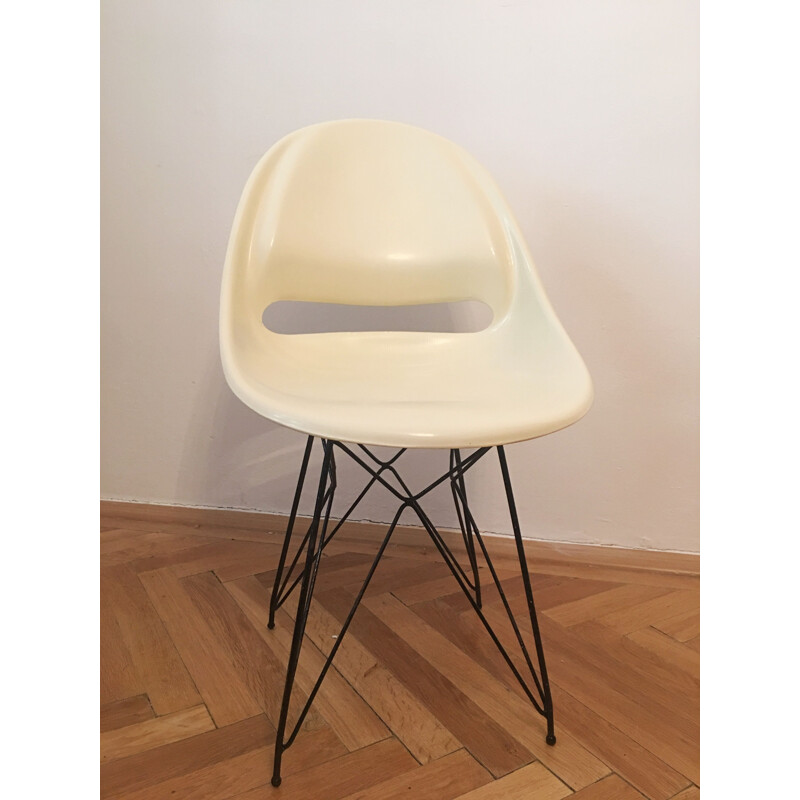 Paire de chaises vintage pour Vertex en fibre de verre et métal 1960