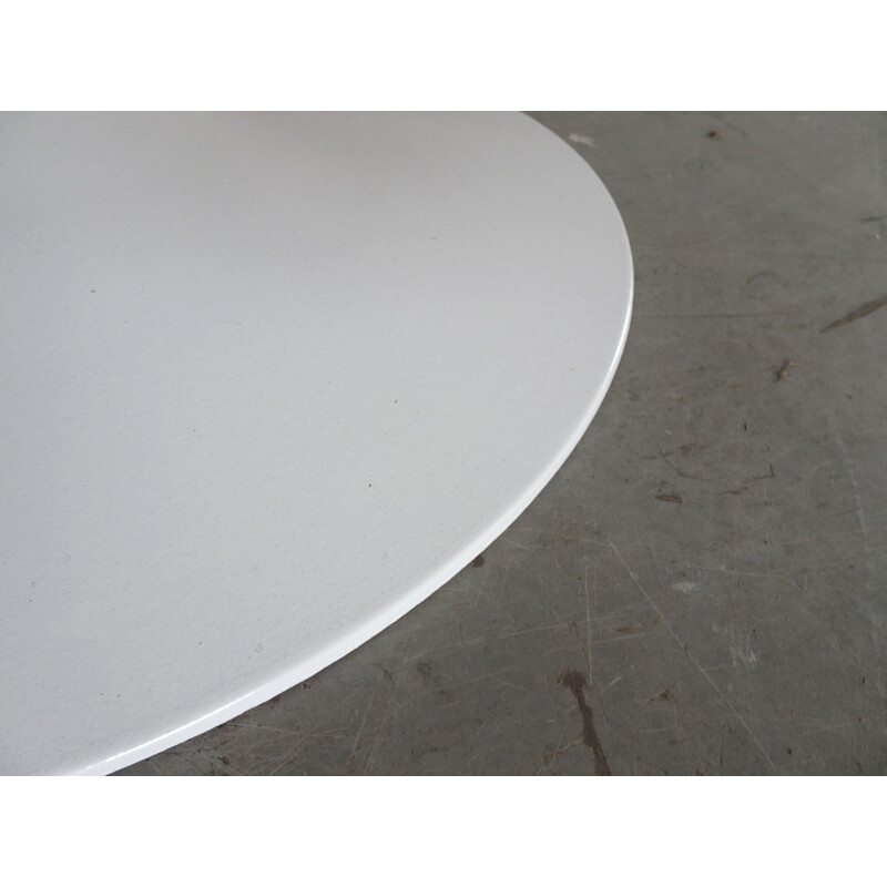 Vintage Tulip table for Knoll in green marble and white metal